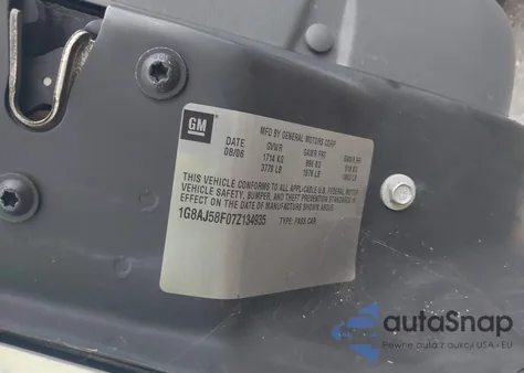 2007 Saturn Ion Ion 2 from USA, damaged, VIN 1G8AJ58F07Z134935